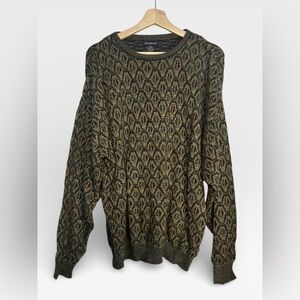 Marc Edwards Vintage Geometric Pullover Knit Grandpa Sweater Large